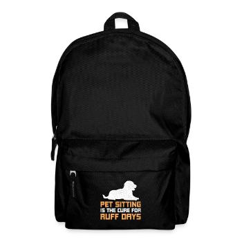Tiersitter Haustiersitter Hund und Katzensitter Hund Wal - Rucksack - Schwarz - Vorne
