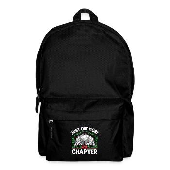 Nur noch ein Kapitel, Bücherlesen, Bücherwurm - Rucksack - Schwarz - Vorne