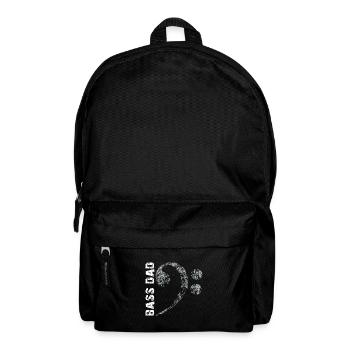 Bass Dad - Papa joue de la basse - Clé de fa - Sac à dos - noir - Devant