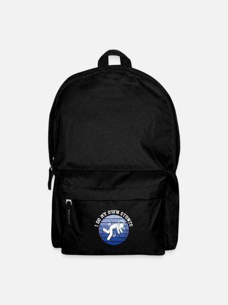 I Do My Own Stunts Still Working On My Landing - Backpack - black