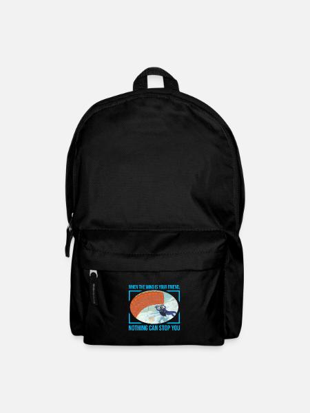 When The Wind Is Your Friend Nothing Can Stop You - Rucksack - Schwarz