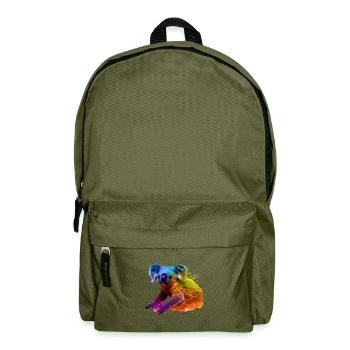 Koala in Farbexplosion - Rucksack - Olivgrün - Vorne
