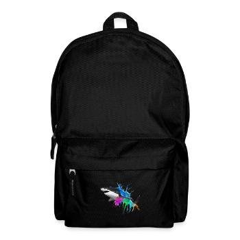 Colorful shark - Backpack - black - Front