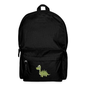 Cute Cartoon Dinosaur - Backpack - black - Front
