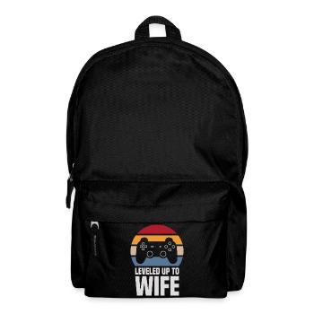 Leveled Up To Wife Hochzeit Heirat Gaming Gamer - Rucksack - Schwarz - Vorne