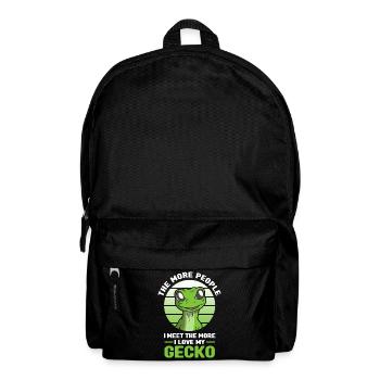 Gecko lover | Geckos Reptiles Animals Gifts - Backpack - black - Front