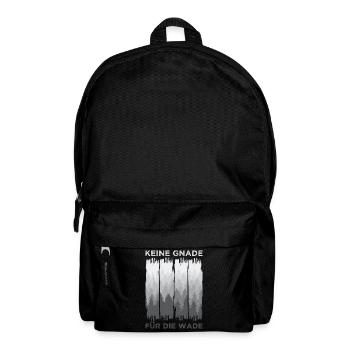 Keine Gnade Für Die Wade Wald Bäume Wander Spruch - Rucksack - Schwarz - Vorne
