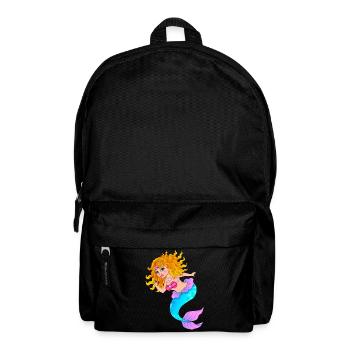 Meerjungfrau - Rucksack - Schwarz - Vorne