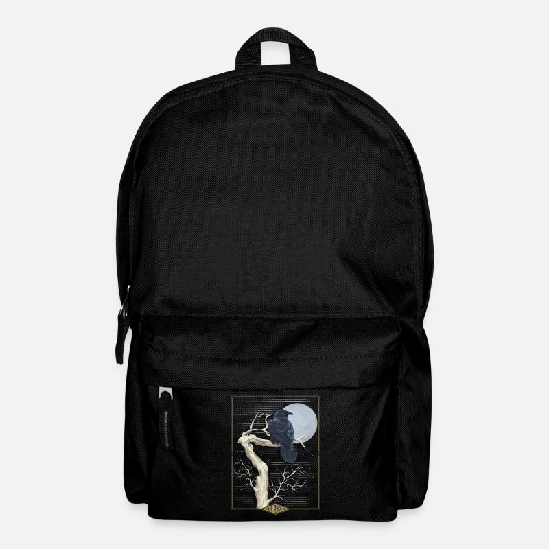 Handgemachter Rabe 'The Raven' Mystisches Tarot - Rucksack - Schwarz