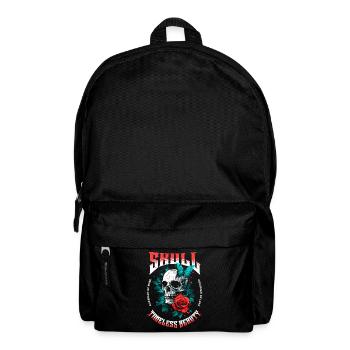 Totenkopf Totenschädel Schmetterling Rose Blume - Rucksack - Schwarz - Vorne