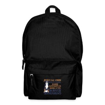 Berner Sennenhund Sennenhunde Schutzengel - Rucksack - Schwarz - Vorne