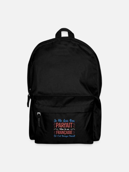 cadeau pour une française, Je suis française. - Sac à dos - noir