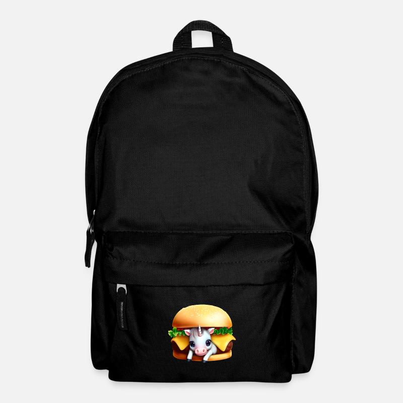 Licorne Cheeseburger - Sac à dos - noir