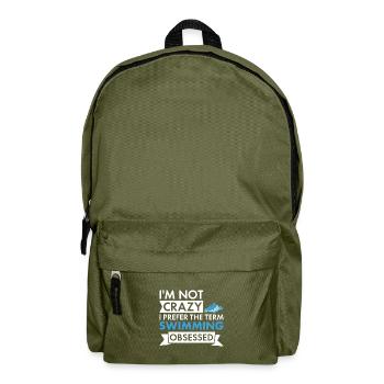 Sport I'm Not Crazy Swimming - Rucksack - Olivgrün - Vorne