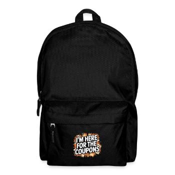 I'm Here For The Coupons Couponer Shopper Save - Backpack - black - Front
