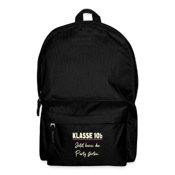 Klasse 10b Klassenfahrt - Rucksack - Schwarz - Vorne