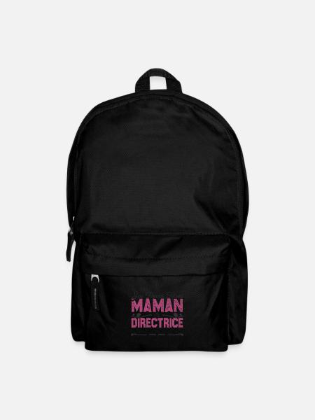 J'ai deux titres maman et directrice. Cadeau Maman - Sac à dos - noir