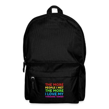 More People I Met More I Love Yorkshire Terrier - Backpack - black - Front