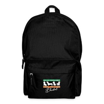 Mein Dackel hat Mut und Persoenlichkeit - Rucksack - Schwarz - Vorne