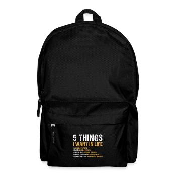 5 Things I Want In Life Airedale Terrier - Rucksack - Schwarz - Vorne