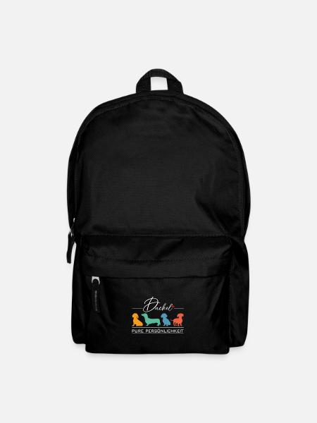 Dackel reine Persönlichkeit - ich liebe Dackel - Rucksack - Schwarz