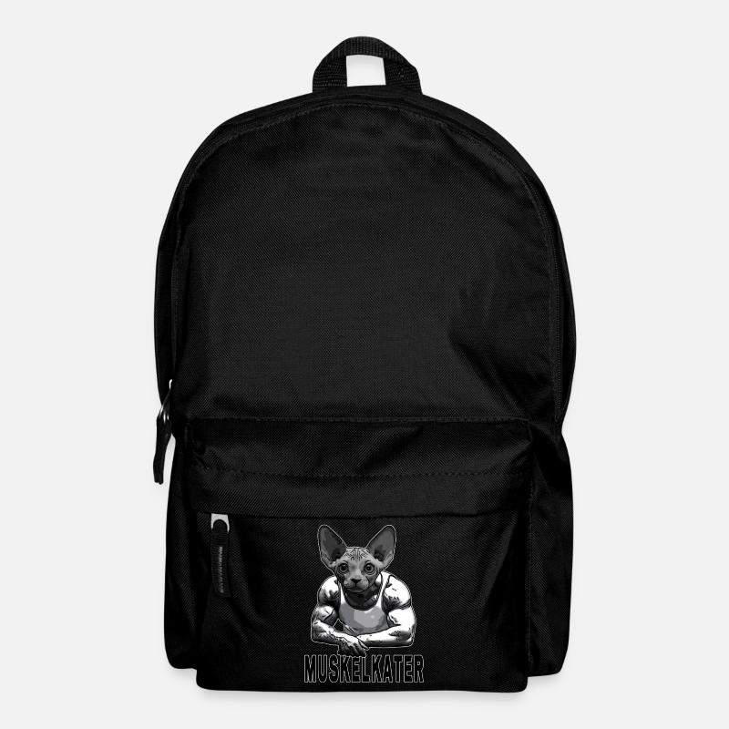 Muskelkater Katze - Rucksack - Schwarz