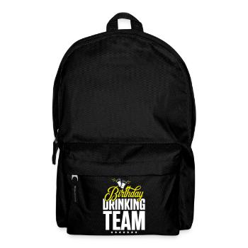 drinking team birthday geburtstag - Rucksack - Schwarz - Vorne