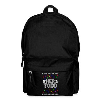 His Margo Her Todd Ugly Christmas Couple Matching - Backpack - black - Front