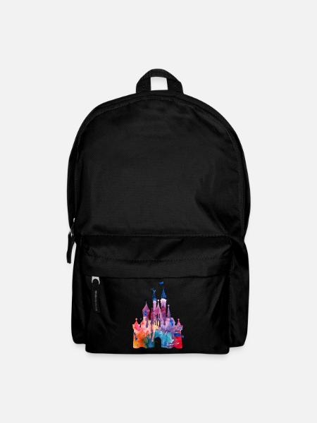 Aquarelle Princesse Château - Sac à dos - noir