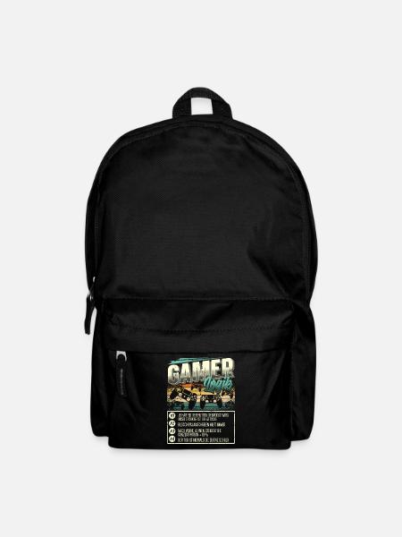 Gamer Logik Gaming Zocken Zocker - Rucksack - Schwarz