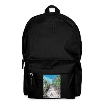 Zeichnung der Provence - Holzponton und Schilf - Rucksack - Schwarz - Vorne