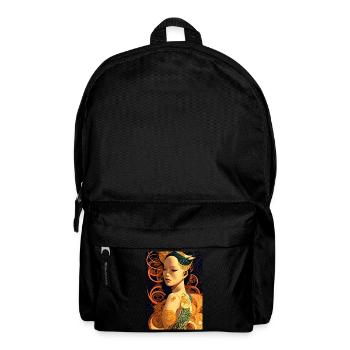 Narada - Mechanisch geometrischer Kunst Stil - Rucksack - Schwarz - Vorne