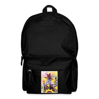 Fiddler Cat on Sunflower - Backpack - black - Front