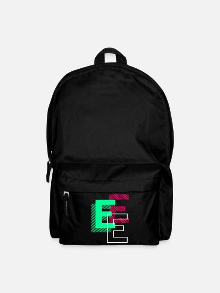 Anfangsbuchstabe E Design Geschenk - Rucksack - Schwarz
