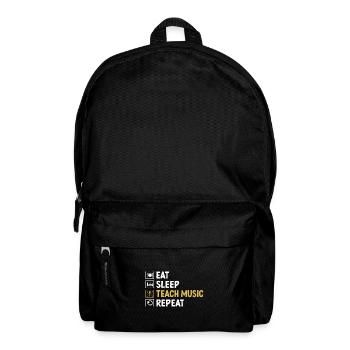 Eat Sleep Teach Music Repeat Teacher Musician Teac - Backpack - black - Front