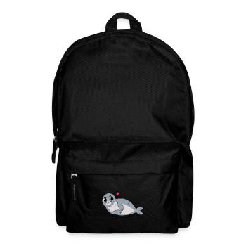Seehund Robben Baby als Geschenk für Kids - Rucksack - Schwarz - Vorne
