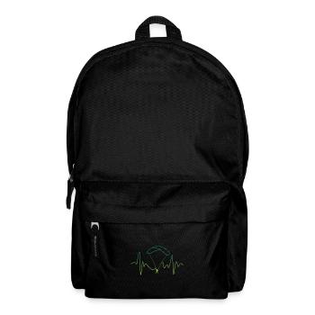 Heartbeat Graphic Paragliding Paraglider Skydiver - Rucksack - Schwarz - Vorne