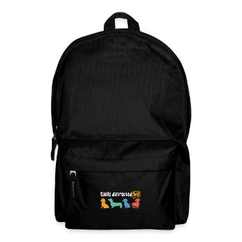 Enthousiaste à propos du teckel, facilement distrait par le teckel - Sac à dos - noir - Devant