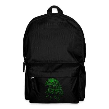 Adler geometrisch Grün - Rucksack - Schwarz - Vorne