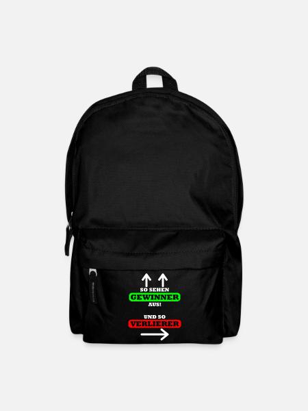 So sehen Gewinner aus Spruch Shirt Design Geschenk - Rucksack - Schwarz