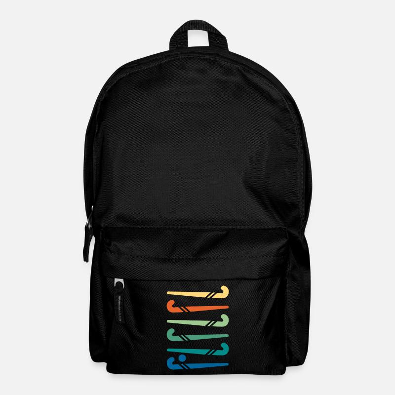 Hockeyschläger bunt - Rucksack - Schwarz