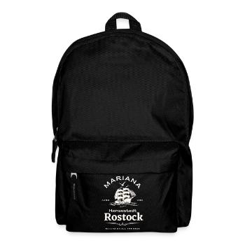 Rostock Hansestadt-Mariana- Schiff & Möwen-Hanse - Rucksack - Schwarz - Vorne