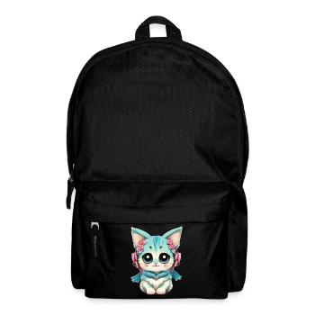 Süße Babykatze mit Blumen - Rucksack - Schwarz - Vorne
