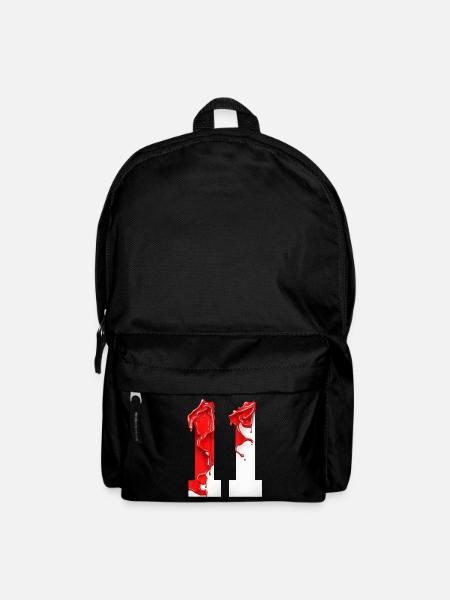 NR. 11 NUMMER 11 ROT WEIß 11. GEBURTSTAG - Rucksack - Schwarz