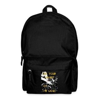 Legen Sie sich die Hände auf das Land - Rucksack - Schwarz - Vorne