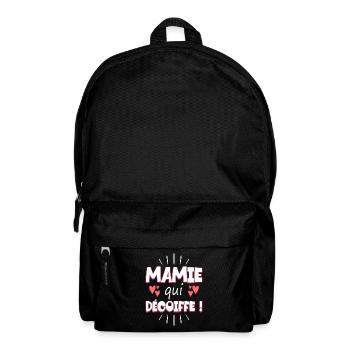 Femme Mamie Qui Décoiffe Meilleure Mamie - Sac à dos - noir - Devant