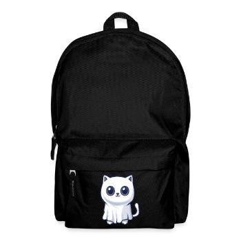Cat Halloween Comic Ghost - Backpack - black - Front