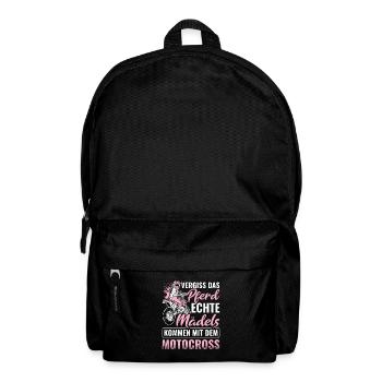 Motorrad Biker Motocross - Rucksack - Schwarz - Vorne