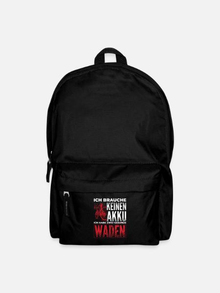 Ich Brauche Keinen Akku Habe Waden Radfahrer - Rucksack - Schwarz