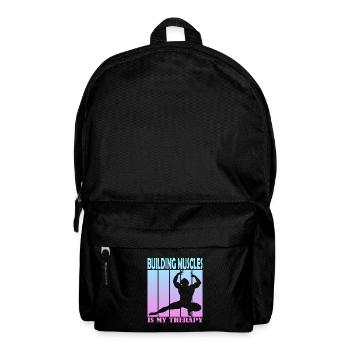 Building Muscles is My Therapy - Backpack - black - Front
